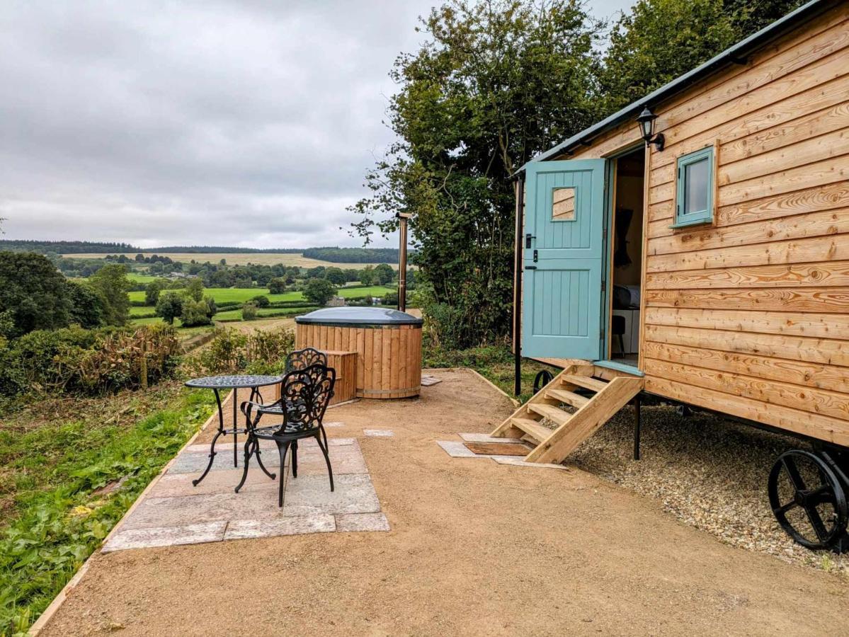 Romantic Nature Retreat, Luxury Glamping & Stargazing Views - Dragonfly Shepherd Hut Yarpole Exterior foto