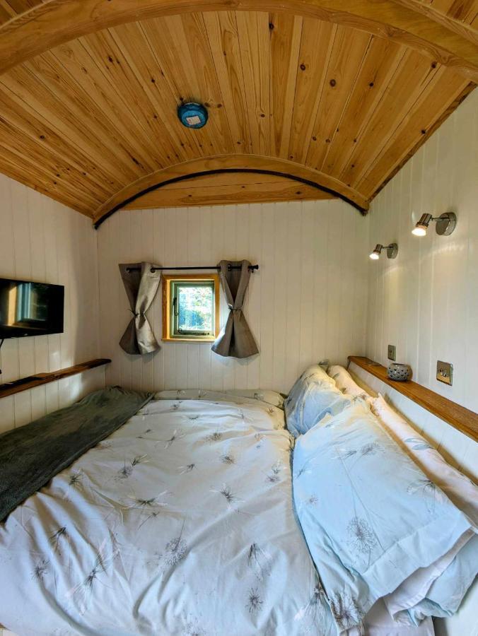 Romantic Nature Retreat, Luxury Glamping & Stargazing Views - Dragonfly Shepherd Hut Yarpole Exterior foto